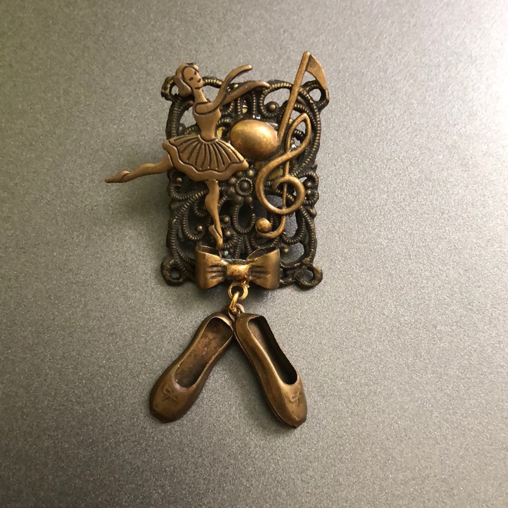 Vintage ballet dancer pin